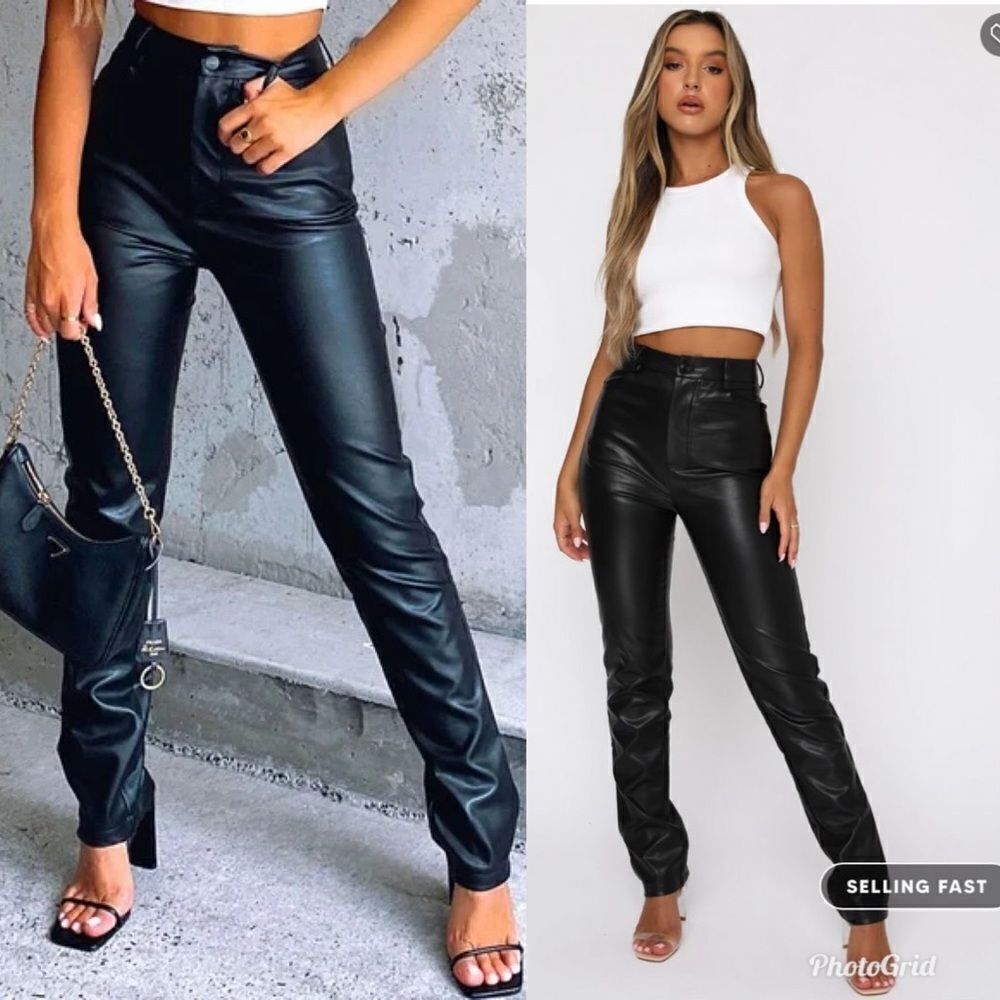 White Fox Boutique Vegan Leather Pants